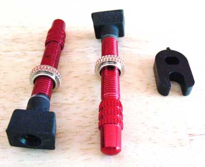 ALLOY VALVES FOR TUBELESS RIM red - Click Image to Close