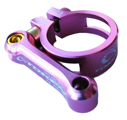 MTB SEAT CLAMP 34.9 pink - Click Image to Close
