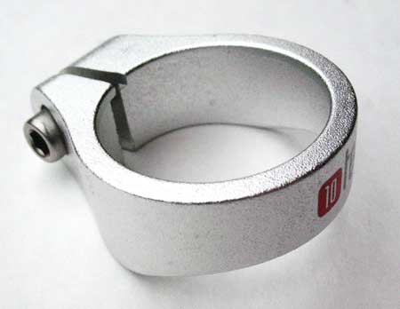 Alloy Seat Clamp 34.9 silver - Click Image to Close