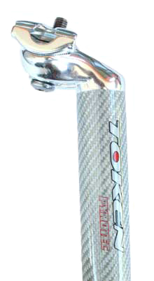 WHITE CARBON SEAT POST - Click Image to Close