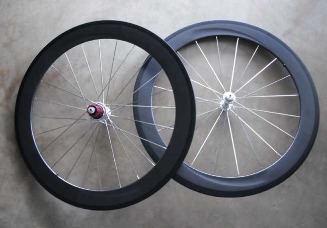 CARBON TUBULAR 650C WHEELSET silver - Click Image to Close