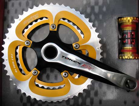 ALLOY CRANKSET 53/39 gold/silver - Click Image to Close