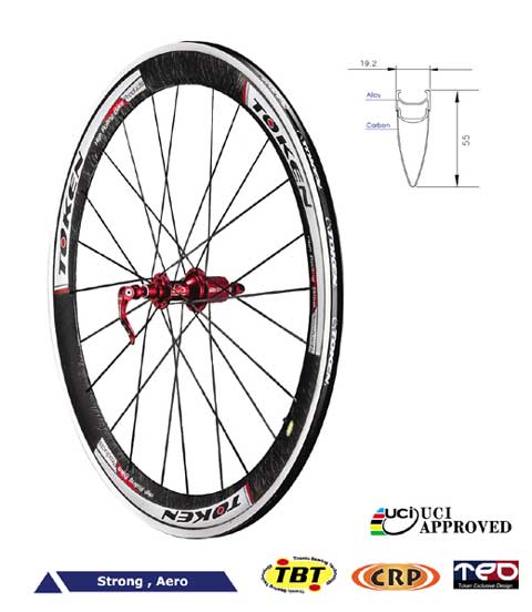 CARBON CLINCHER WHEELSET C55A - Click Image to Close