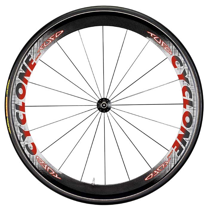 CYCLONE - TUBULAR CARBON WHEELSET CAMPY - Click Image to Close