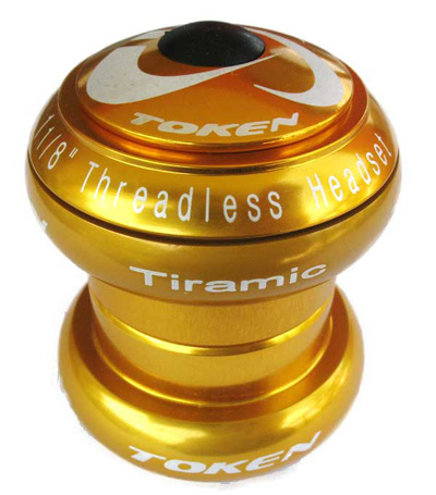 TIRAMIC 1 1/8" THREADLESS HEADSET gold