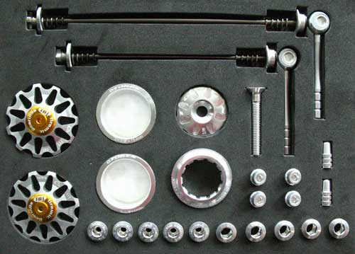 MTB CUSTOM PARTS KIT silver - Click Image to Close