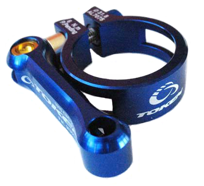 MTB SEAT CLAMP 31.8 blue - Click Image to Close