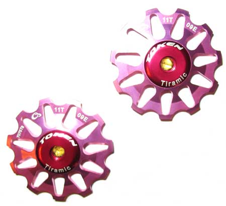 REAR DERAILLEUR PULLEY SET pink S