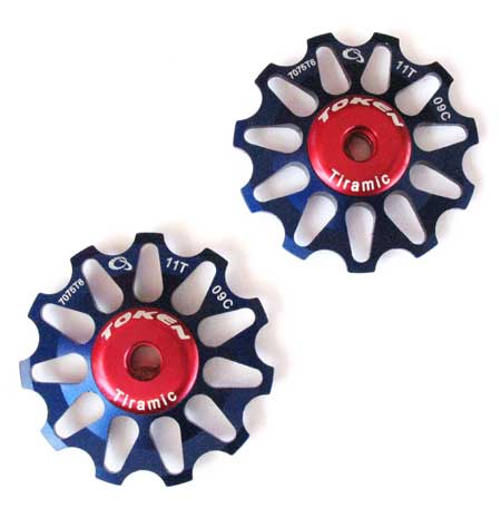 REAR DERAILLEUR PULLEY SET blue S - Click Image to Close