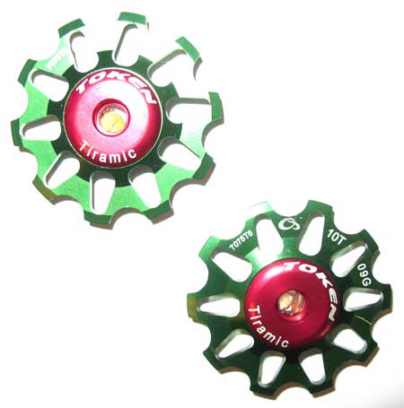 REAR DERAILLEUR PULLEY SET green C