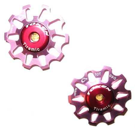 REAR DERAILLEUR PULLEY SET pink C - Click Image to Close