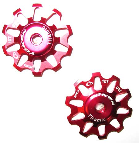 REAR DERAILLEUR PULLEY SET red C - Click Image to Close