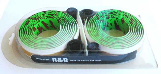 R&B HANDLEBAR TAPE green/dark red - Click Image to Close