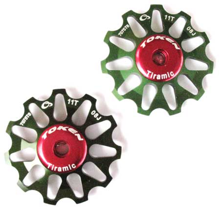 REAR DERAILLEUR PULLEY SET green S